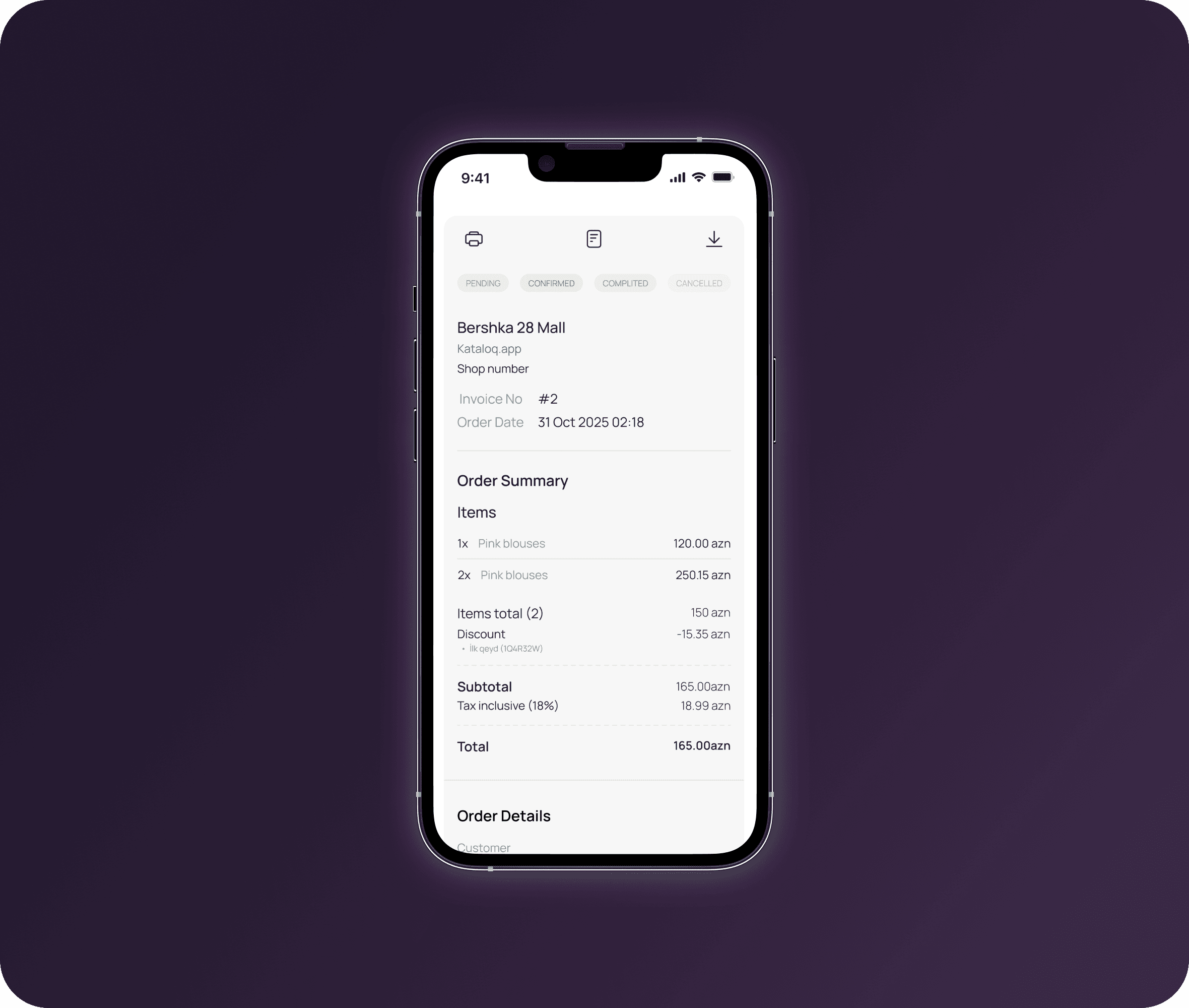 Professional Invoice & PDF